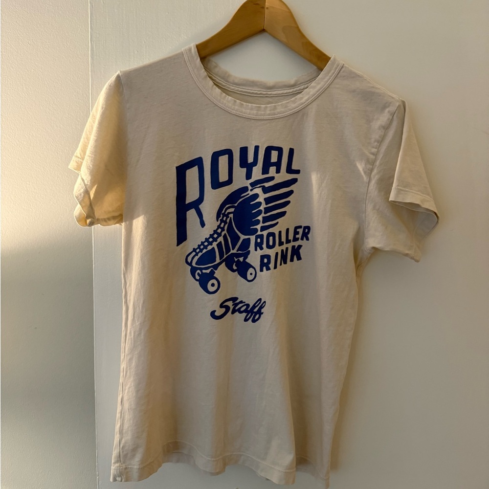 imogene + willie Cream Roller Rink Women’s T-Shirt Size Medium MADE IN THE USA